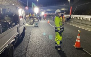 所長パトロール 首都高狩場線 通行止め規制（横浜営業所）