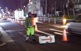 国道131号線 上り線 線規制（千葉営業所）