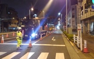 国道122号線 下り線 右車線規制（千葉営業所）