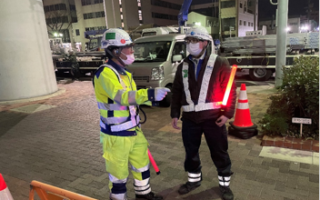 名古屋市道　山王通　車線規制（名古屋西営業所）