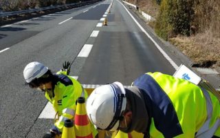 所長パトロール 東名高速道路 登坂車線規制（御殿場営業所）