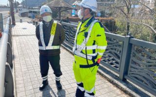 所長パトロール 都道45号 片側交互通行規制（厚木営業所）