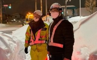 所長パトロール 江別市内市道排雪作業（札幌営業所）