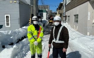 所長パトロール 一般道 排雪作業（札幌営業所）