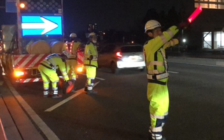 所長パトロール 国道16号 走行車線規制（横浜町田営業所）