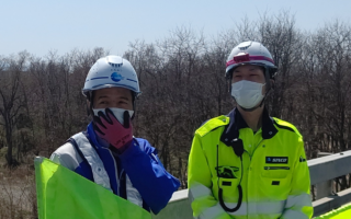 所長パト 長野自動車道上り線走行車線規制（長野営業所）