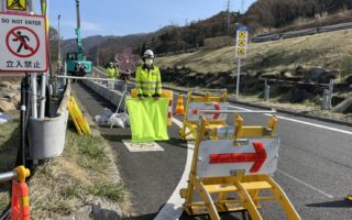中央自動車道 上り線 路肩規制（諏訪営業所）
