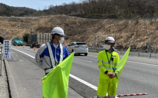 支社長パト 中央自動車道 上り線 走行車線規制（松本営業所）