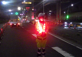 所長パト 都道107号線 上下線 通行止め規制（埼玉営業所）
