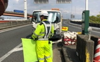 所長パト 外環自動車道 内回り ランプ規制（千葉営業所）