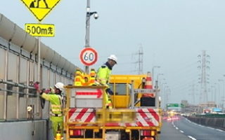 安全パト 中央自動車道 上り線 走行車線規制（八王子多摩営業所）
