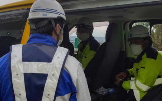 安全パト 上信越道 上り線 走行車線規制（長野営業所）