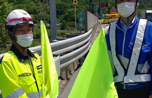 支社長パト 上信越自動車道 上り線 走行車線規制（松本営業所）