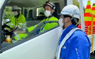 安全パト 中央自動車道 上り線 走行車線規制（松本営業所）
