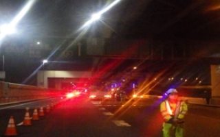 所長パトロール 国道246号 走行車線規制（吉祥寺営業所）