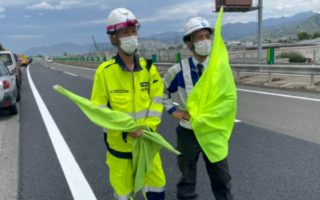 所長パトロール 上信越自動車道 車線規制（長野営業所）