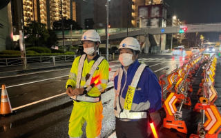 所長パト 国道1号 上下線 追越車線規制（厚木営業所）