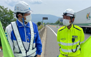安全パト 長野自動車道 上り線 走行車線規制（松本営業所）