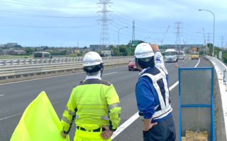 支社長パト 関越自動車道 下り線 走行車線規制（所沢営業所）