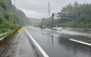 安全パト 東海北陸道 上り線 走行車線規制（名古屋東営業所）