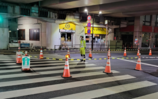 安全パト 都道114号線 下り線 右2車線規制（吉祥寺営業所）