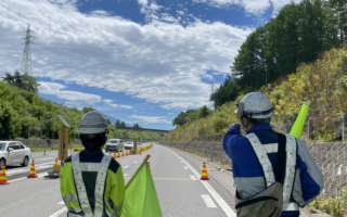 所長パト 中央自動車道 上下線 対面通行規制（諏訪営業所）