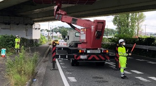 所長パト 国道409号線 車線規制（千葉営業所）