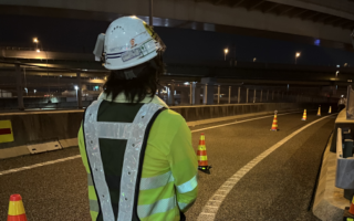 安全パト 名古屋第二環状線 ランプ規制（名古屋東営業所）