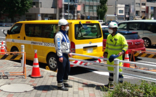 所長パト 名古屋市道 太閤通 車線規制（名古屋西営業所）