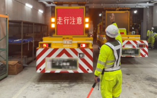 安全パト 東名高速道路 上り線 走行車線規制（名古屋営業所）