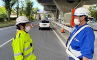 安全パト 県道239号線 上り線 車線規制（加平営業所）