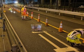 所長パト 国道20号 上り線 車線規制（加平営業所）