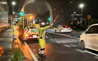 安全パト 国道302号線 内回り 走行車線規制（名古屋東営業所）
