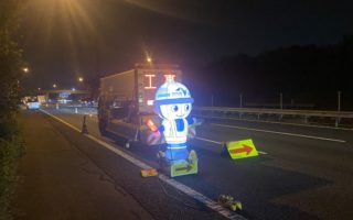 所長パトロール 関越自動車道 走行車線規制（所沢営業所）
