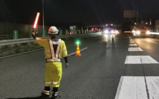 中央自動車道 上下線 通行止め規制（飯田営業所）