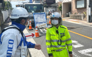 所長パト 荏原病院通り 片側交互通行規制（吉祥寺営業所）