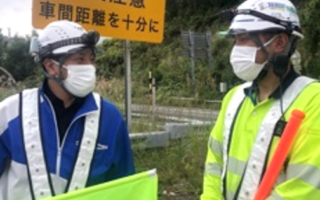 安全パト 札樽自動車道 小樽IC～朝里IC下り線 追越車線規制（札幌営業所）