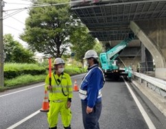 埼玉県道路239号線 下り線 右車線規制（加平営業所）