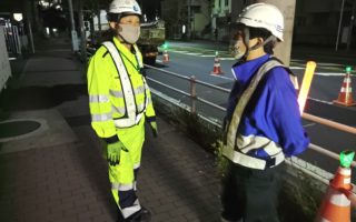 所長パトロール 県道22号 行車線規制（厚木営業所）