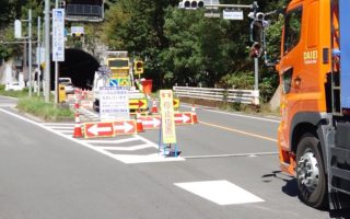 国道19号 上下線 片側交互通行規制（長野営業所）
