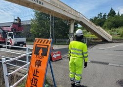 町道 風坂汐水線 片側交互通行規制（長野営業所）