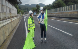 関越自動車道 上り線 走行車線規制（高崎営業所）