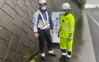 関越自動車道 上り線 路肩規制（所沢営業所）