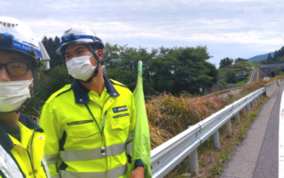 所長パト 中央自動車道 下り線 追越車線規制（諏訪営業所）