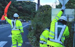 安全パト 南阪奈道路 下り線 ランプ規制（西宮営業所）