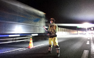 所長パト 長野自動車道 上り線 追越車線規制（松本営業所）