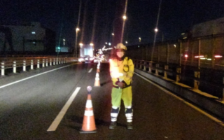 安全パト 東関東自動車道 上り線 左車線規制（千葉営業所）