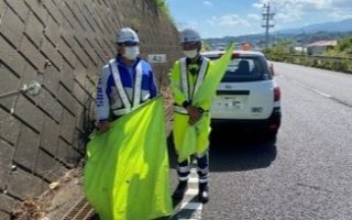 所長パトロール 小田原厚木道路 走行車線規制（平塚営業所）