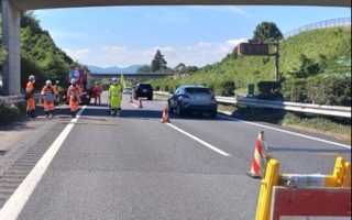 所長パトロール 上信越自動車道 走行車線規制（諏訪営業所）