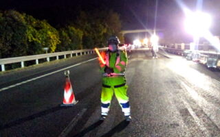 所長パト 館山自動車道 上り線 追越車線規制（千葉営業所）